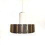 Vintage hanglamp, melkglas met gouden details