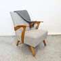 Vintage fauteuil, opnieuw gestoffeerd