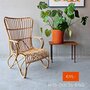 Vintage hoge rotan stoel