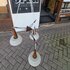 Prachtige vintage hanglamp, 3 melkglazen kapjes