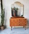 Vintage kaptafel met grote drieluik spiegel_