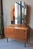 Vintage kaptafel met grote drieluik spiegel_