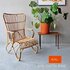 Vintage hoge rotan stoel