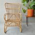 Vintage hoge rotan stoel