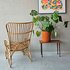 Vintage hoge rotan stoel
