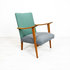 Vintage fauteuil, grijs en mint