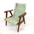 Vintage fauteuil, stof vogelprint